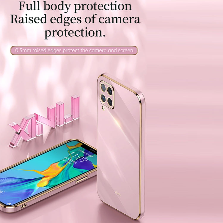 Custodia TPU antiurto con bordo oro per Samsung Galaxy A22