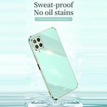 Custodia TPU antiurto con bordo oro per Samsung Galaxy A22