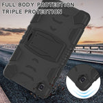 Cornice dello schermo di protezione a 3 strati + PC + Custodia combinata antiurto in silicone con supporto, For Samsung Galaxy Tab A7 T500, For Samsung Galaxy Tab A8.4 2020 T307, For Samsung Galaxy Tab A8.0 2019 T290