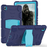 Cornice dello schermo di protezione a 3 strati + PC + Custodia combinata antiurto in silicone con supporto, For Samsung Galaxy Tab A7 T500, For Samsung Galaxy Tab A8.4 2020 T307, For Samsung Galaxy Tab A8.0 2019 T290
