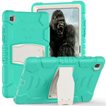 Cornice dello schermo di protezione a 3 strati + PC + Custodia combinata antiurto in silicone con supporto, For Samsung Galaxy Tab A7 T500, For Samsung Galaxy Tab A8.4 2020 T307, For Samsung Galaxy Tab A8.0 2019 T290