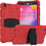 Cornice dello schermo di protezione a 3 strati + PC + Custodia combinata antiurto in silicone con supporto, For Samsung Galaxy Tab A7 T500, For Samsung Galaxy Tab A8.4 2020 T307, For Samsung Galaxy Tab A8.0 2019 T290