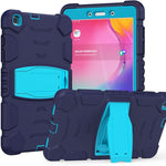 Cornice dello schermo di protezione a 3 strati + PC + Custodia combinata antiurto in silicone con supporto, For Samsung Galaxy Tab A7 T500, For Samsung Galaxy Tab A8.4 2020 T307, For Samsung Galaxy Tab A8.0 2019 T290