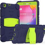 Cornice dello schermo di protezione a 3 strati + PC + Custodia combinata antiurto in silicone con supporto, For Samsung Galaxy Tab A7 T500, For Samsung Galaxy Tab A8.4 2020 T307, For Samsung Galaxy Tab A8.0 2019 T290