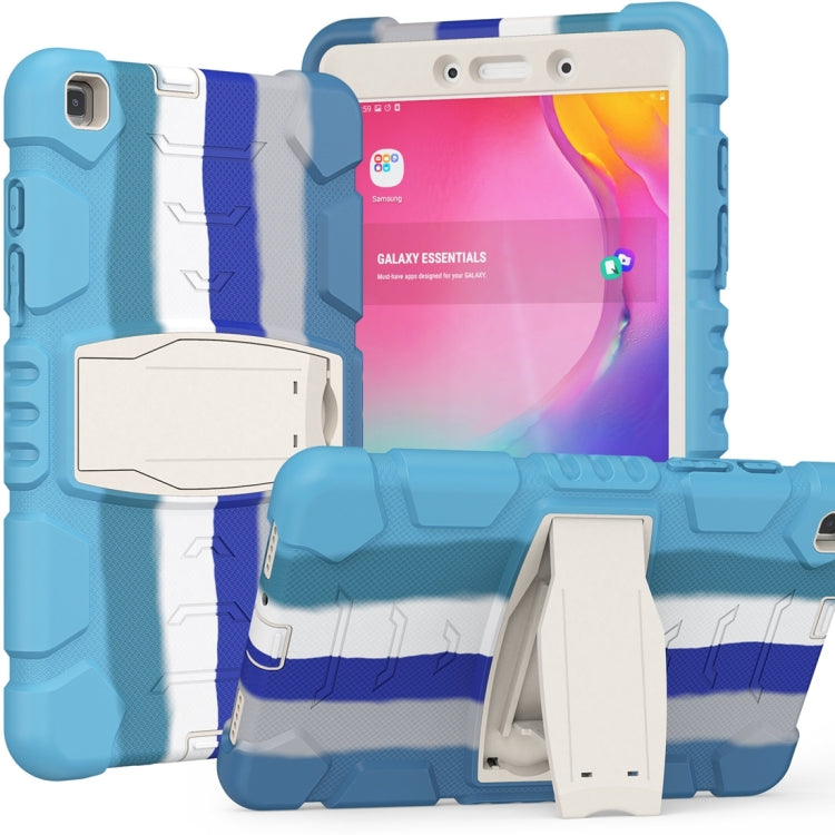 Cornice dello schermo di protezione a 3 strati + PC + Custodia combinata antiurto in silicone con supporto, For Samsung Galaxy Tab A7 T500, For Samsung Galaxy Tab A8.4 2020 T307, For Samsung Galaxy Tab A8.0 2019 T290