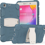 Cornice dello schermo di protezione a 3 strati + PC + Custodia combinata antiurto in silicone con supporto, For Samsung Galaxy Tab A7 T500, For Samsung Galaxy Tab A8.4 2020 T307, For Samsung Galaxy Tab A8.0 2019 T290
