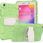 Cornice dello schermo di protezione a 3 strati + PC + Custodia combinata antiurto in silicone con supporto, For Samsung Galaxy Tab A7 T500, For Samsung Galaxy Tab A8.4 2020 T307, For Samsung Galaxy Tab A8.0 2019 T290