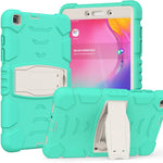 Cornice dello schermo di protezione a 3 strati + PC + Custodia combinata antiurto in silicone con supporto, For Samsung Galaxy Tab A7 T500, For Samsung Galaxy Tab A8.4 2020 T307, For Samsung Galaxy Tab A8.0 2019 T290