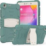 Cornice dello schermo di protezione a 3 strati + PC + Custodia combinata antiurto in silicone con supporto, For Samsung Galaxy Tab A7 T500, For Samsung Galaxy Tab A8.4 2020 T307, For Samsung Galaxy Tab A8.0 2019 T290