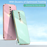 Custodia TPU antiurto con bordo oro per Xiaomi Redmi K30 Pro