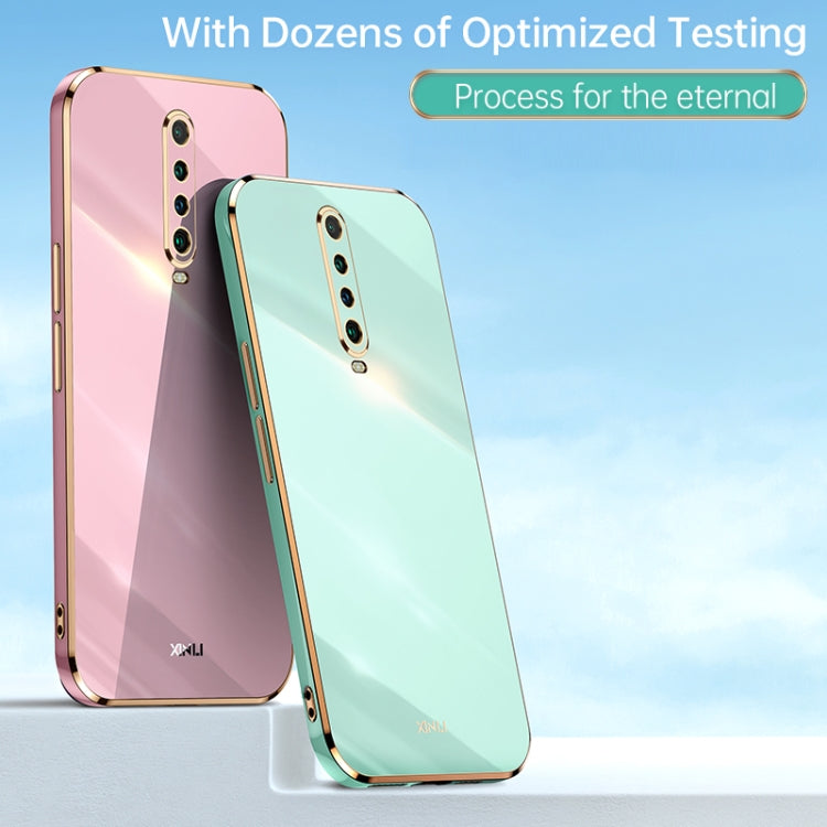 Custodia TPU antiurto con bordo oro per Xiaomi Redmi K30 Pro