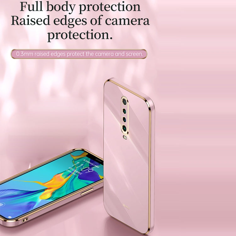 Custodia TPU antiurto con bordo oro per Xiaomi Redmi K30 Pro