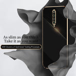 Custodia TPU antiurto con bordo oro per Xiaomi Redmi K30 Pro