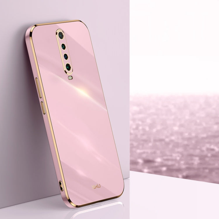 Custodia TPU antiurto con bordo oro per Xiaomi Redmi K30 Pro