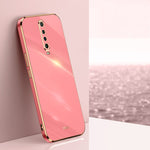 Custodia TPU antiurto con bordo oro per Xiaomi Redmi K30 Pro