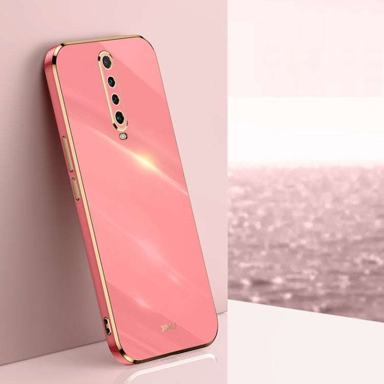 Custodia TPU antiurto con bordo oro per Xiaomi Redmi K30 Pro