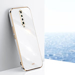 Custodia TPU antiurto con bordo oro per Xiaomi Redmi K30 Pro