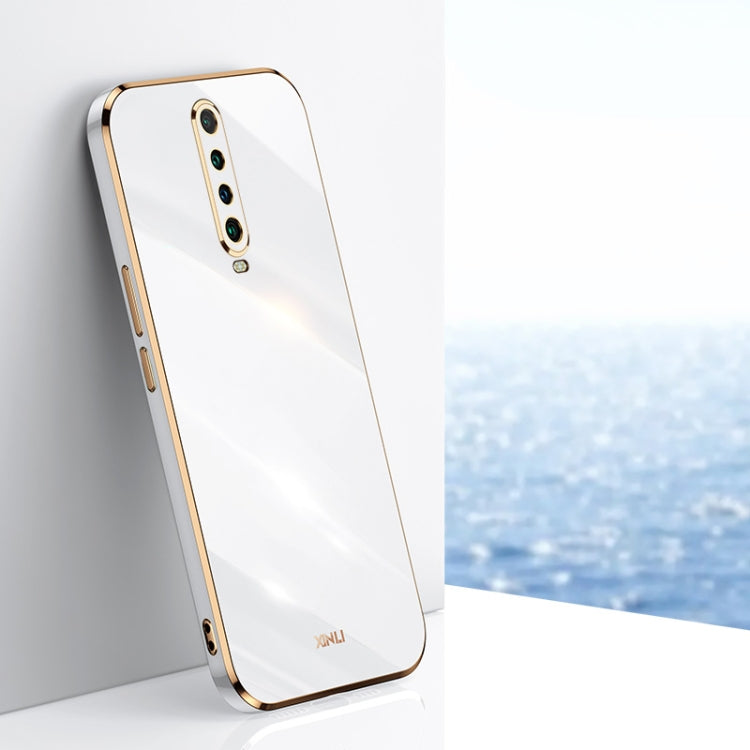 Custodia TPU antiurto con bordo oro per Xiaomi Redmi K30 Pro