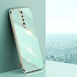 Custodia TPU antiurto con bordo oro per Xiaomi Redmi K30 Pro