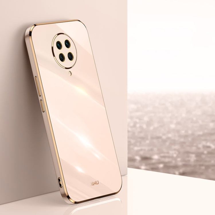 Custodia TPU antiurto con bordo oro per Xiaomi Redmi K30 Pro
