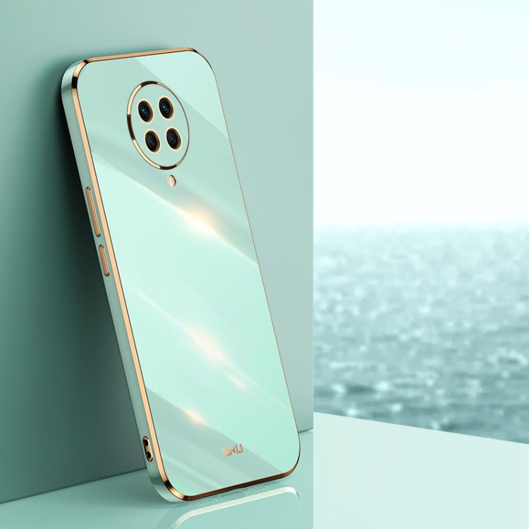 Custodia TPU antiurto con bordo oro per Xiaomi Redmi K30 Pro