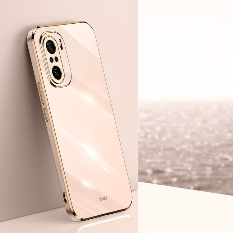 Custodia TPU antiurto con bordo oro per Xiaomi Redmi K30 Pro
