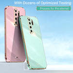 Custodia TPU antiurto con bordo oro per Xiaomi Redmi Note 8 Pro