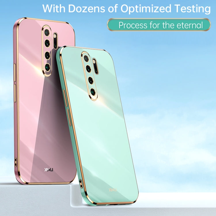 Custodia TPU antiurto con bordo oro per Xiaomi Redmi Note 8 Pro