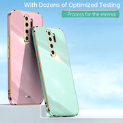 Custodia antiurto in TPU con bordo in oro con placcatura 6D XINLI, For Xiaomi Redmi Note 8 Pro, For Xiaomi Redmi Note 9 4G, For Xiaomi Redmi Note 9 5G