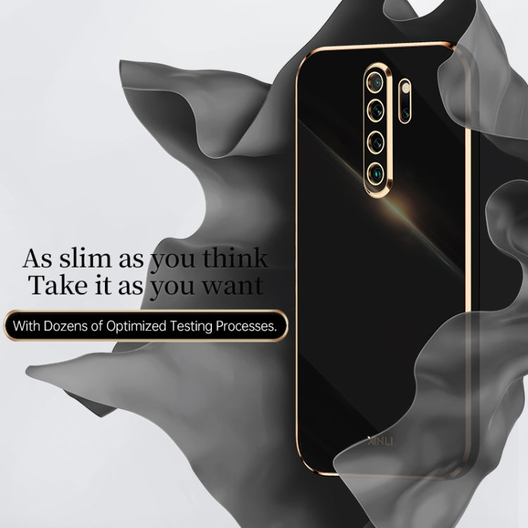 Custodia TPU antiurto con bordo oro per Xiaomi Redmi Note 8 Pro