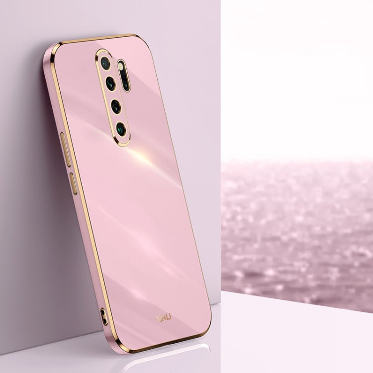 Custodia TPU antiurto con bordo oro per Xiaomi Redmi Note 8 Pro