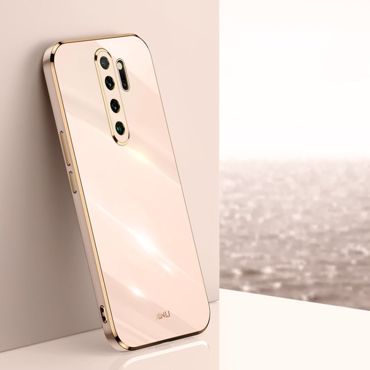 Custodia TPU antiurto con bordo oro per Xiaomi Redmi Note 8 Pro