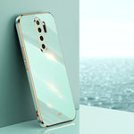 Custodia TPU antiurto con bordo oro per Xiaomi Redmi Note 8 Pro