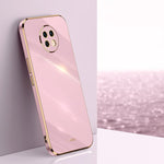 Custodia TPU antiurto con bordo oro per Xiaomi Redmi Note 8 Pro