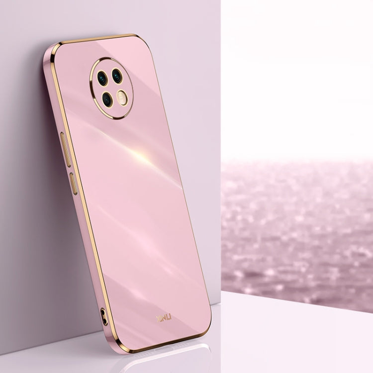 Custodia TPU antiurto con bordo oro per Xiaomi Redmi Note 8 Pro