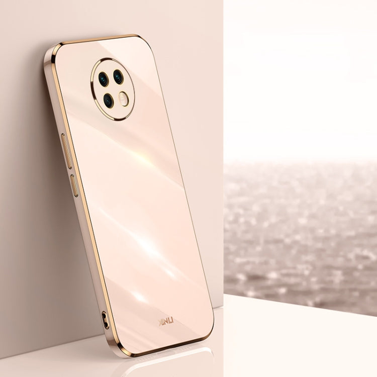 Custodia TPU antiurto con bordo oro per Xiaomi Redmi Note 8 Pro