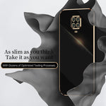 Custodia TPU antiurto con bordo oro per Xiaomi Mi 9