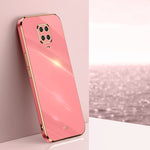 Custodia TPU antiurto con bordo oro per Xiaomi Mi 9
