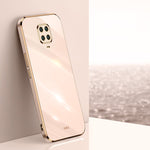 Custodia TPU antiurto con bordo oro per Xiaomi Mi 9