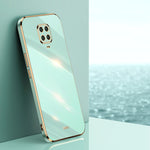 Custodia TPU antiurto con bordo oro per Xiaomi Mi 9