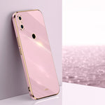Custodia TPU antiurto con bordo oro per Xiaomi Mi 9