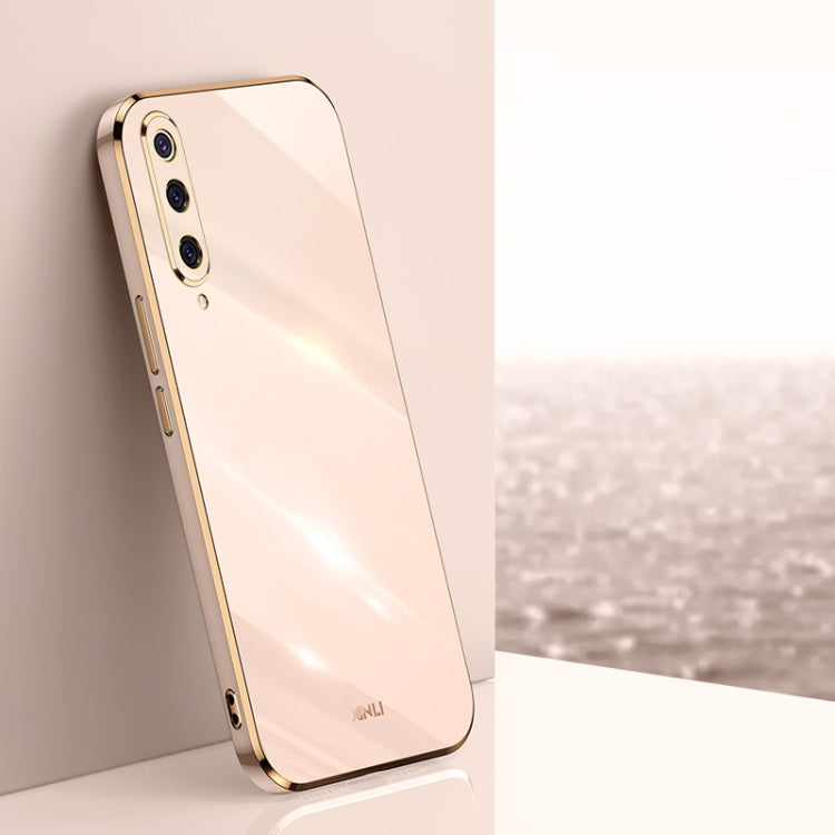 Custodia TPU antiurto con bordo oro per Xiaomi Mi 9