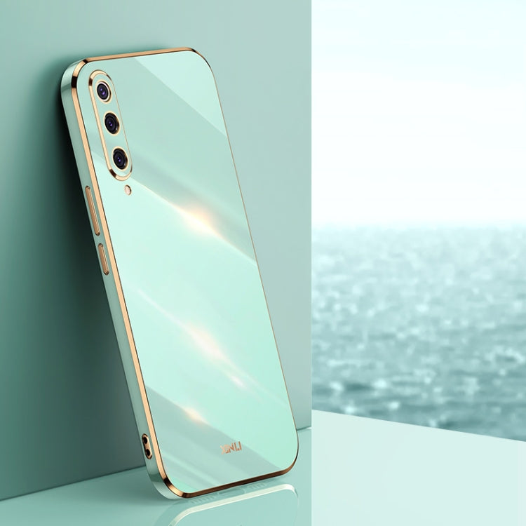 Custodia TPU antiurto con bordo oro per Xiaomi Mi 9