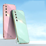 Custodia TPU antiurto con bordo oro per Xiaomi Mi 10 5G