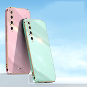Custodia antiurto in TPU con bordo in oro con placcatura 6D XINLI, For Xiaomi Mi 10 5G, For Xiaomi Mi 10S, For Xiaomi Mi 10T Lite 5G