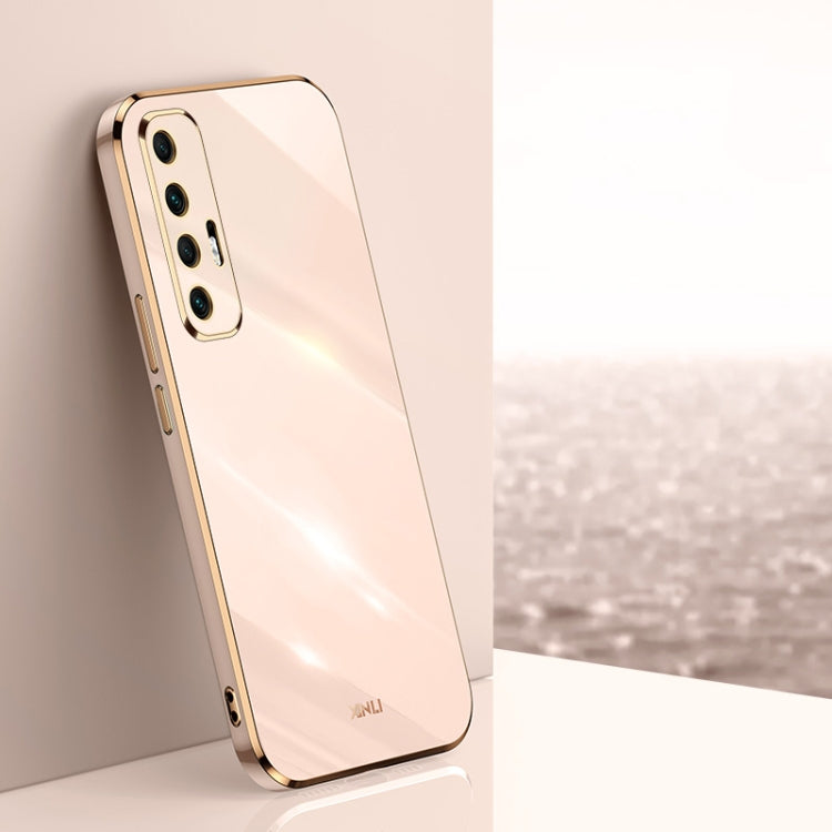 Custodia TPU antiurto con bordo oro per Xiaomi Mi 10 5G