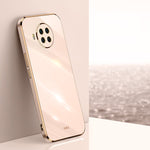 Custodia TPU antiurto con bordo oro per Xiaomi Mi 10 5G