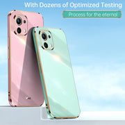Custodia antiurto in TPU con bordo in oro con placcatura 6D XINLI, For Xiaomi Mi 11, For Xiaomi Mi 11 Ultra, For Xiaomi Mi 11 Lite