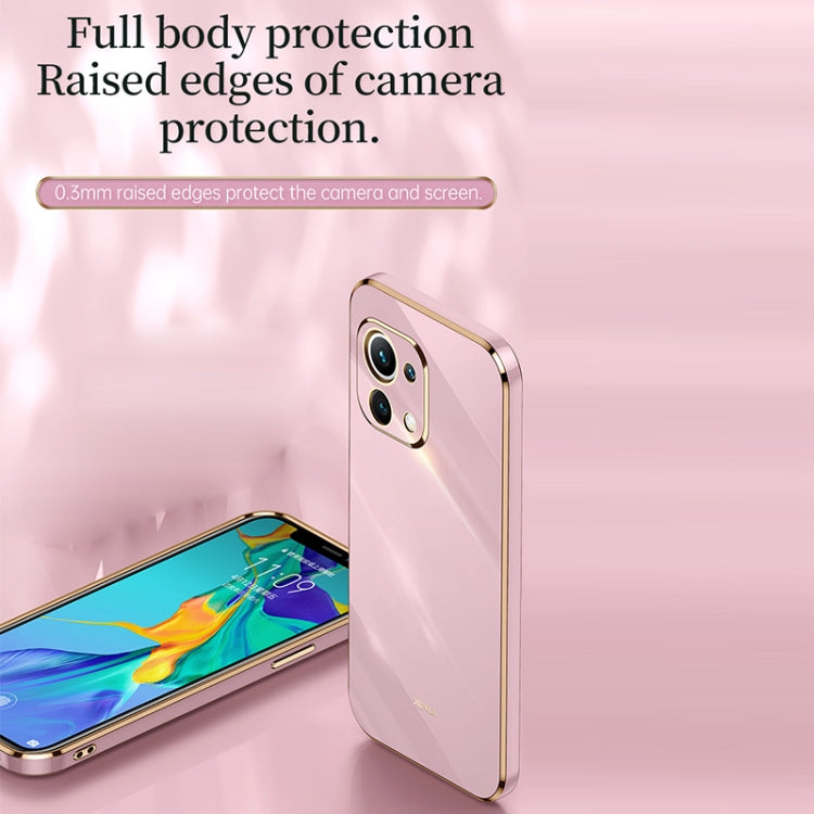 Custodia TPU antiurto con bordo oro per Xiaomi Mi 11