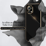 Custodia TPU antiurto con bordo oro per Xiaomi Mi 11